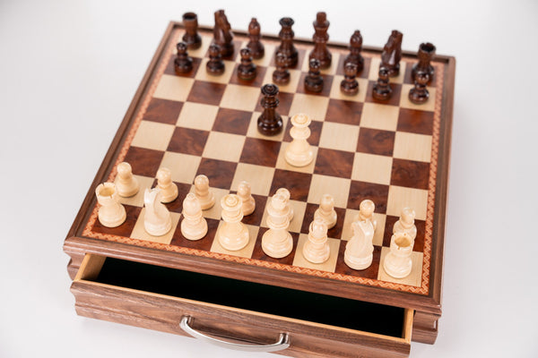 19 Wood Chess and Checkers Set - Walnut – Chess House