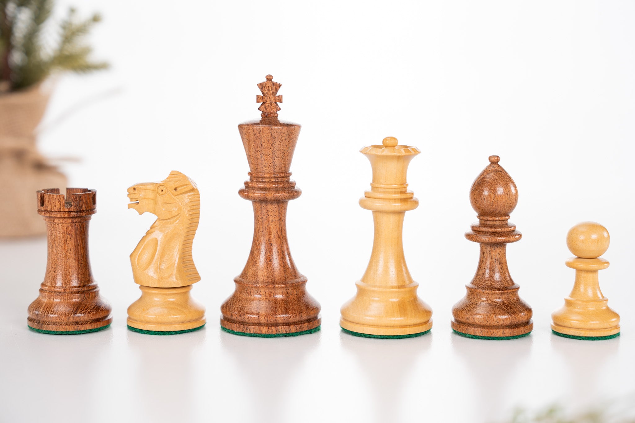 Large Hand-carved Wooden Chess Piece Set 32 pieces shops NO CHESS BOARD