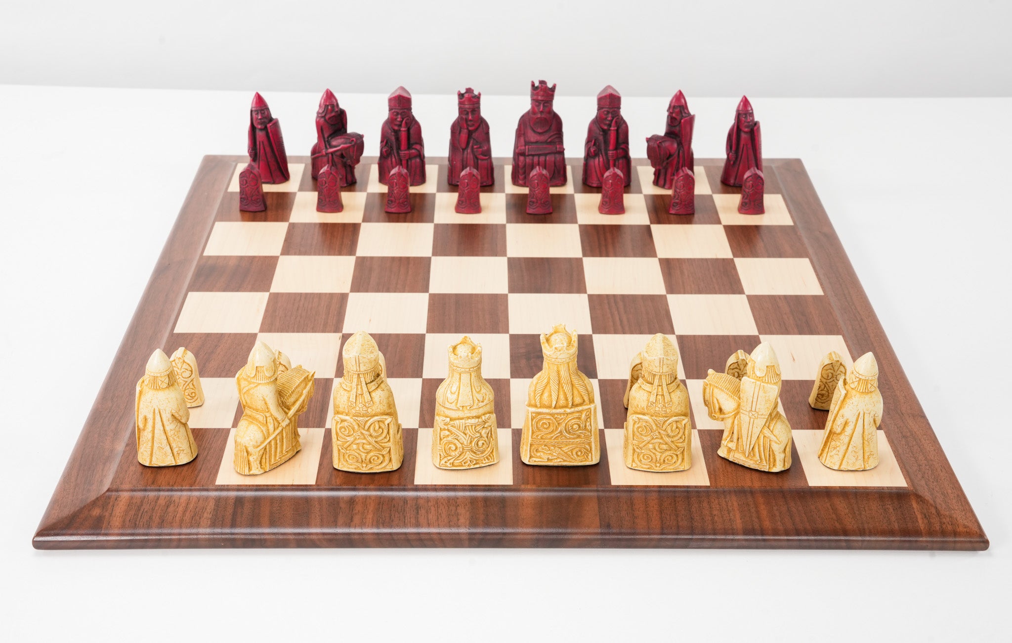 Isle Of Lewis Chess Set Game Ambassador Historical Wooden high quality Chessboard Wood GF037