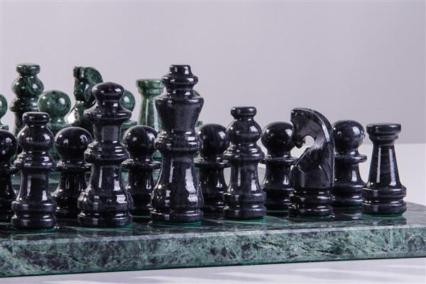 Standard Club Easy-Carry Plastic Chess Set Black & Ivory Pieces - Black