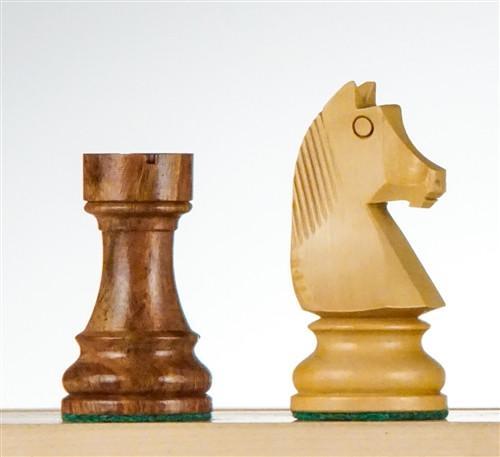 Chess Set No. 243, Chestnut Leather Game