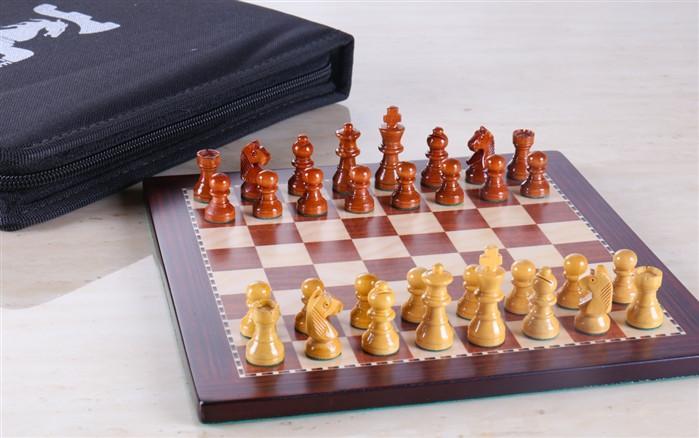 8 X 8 Inch popular New Stlyish Duel Folding Wooden Chess Board with Magnatic Hand Carved