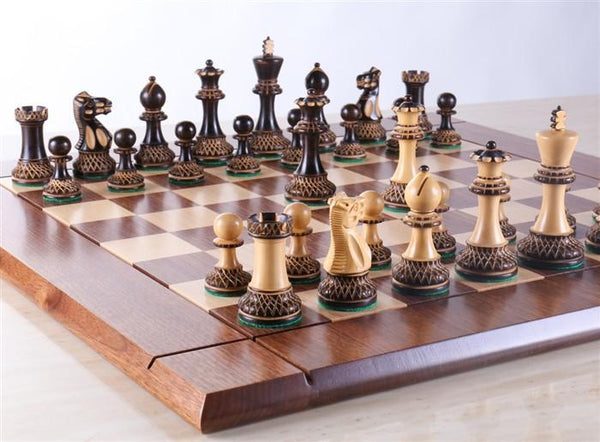 The Exquisite Carved Brass Chess Set
