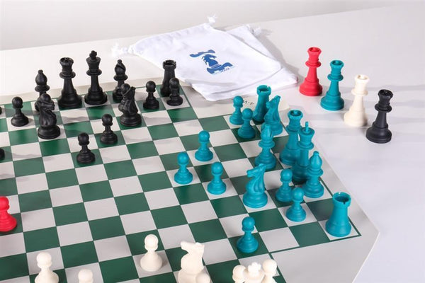 Chess Set 42 x 42 cm 165 x 165 in in Blue Color Large -  Portugal