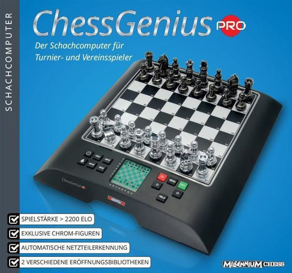 Millennium Chess Genius Pro Electronic Chess Board Set - Play Chess at Any  Level - Beginners to Advanced Players - Portable - Educational and