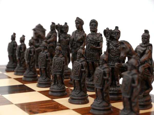 Roman Chess Pieces by Berkeley - Russet Brown