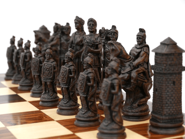 Roman Chess Pieces by Berkeley - Russet Brown