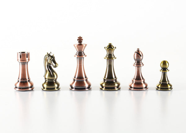 Metal on sale chess pieces