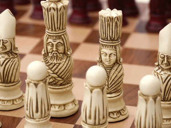 English Chess Pieces by Berkeley - Cardinal Red – Chess House