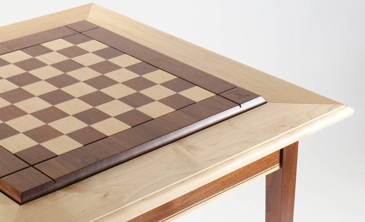 Chess Board Inlaid Wooden Flat Board Game Mahogany & Maple -  Portugal