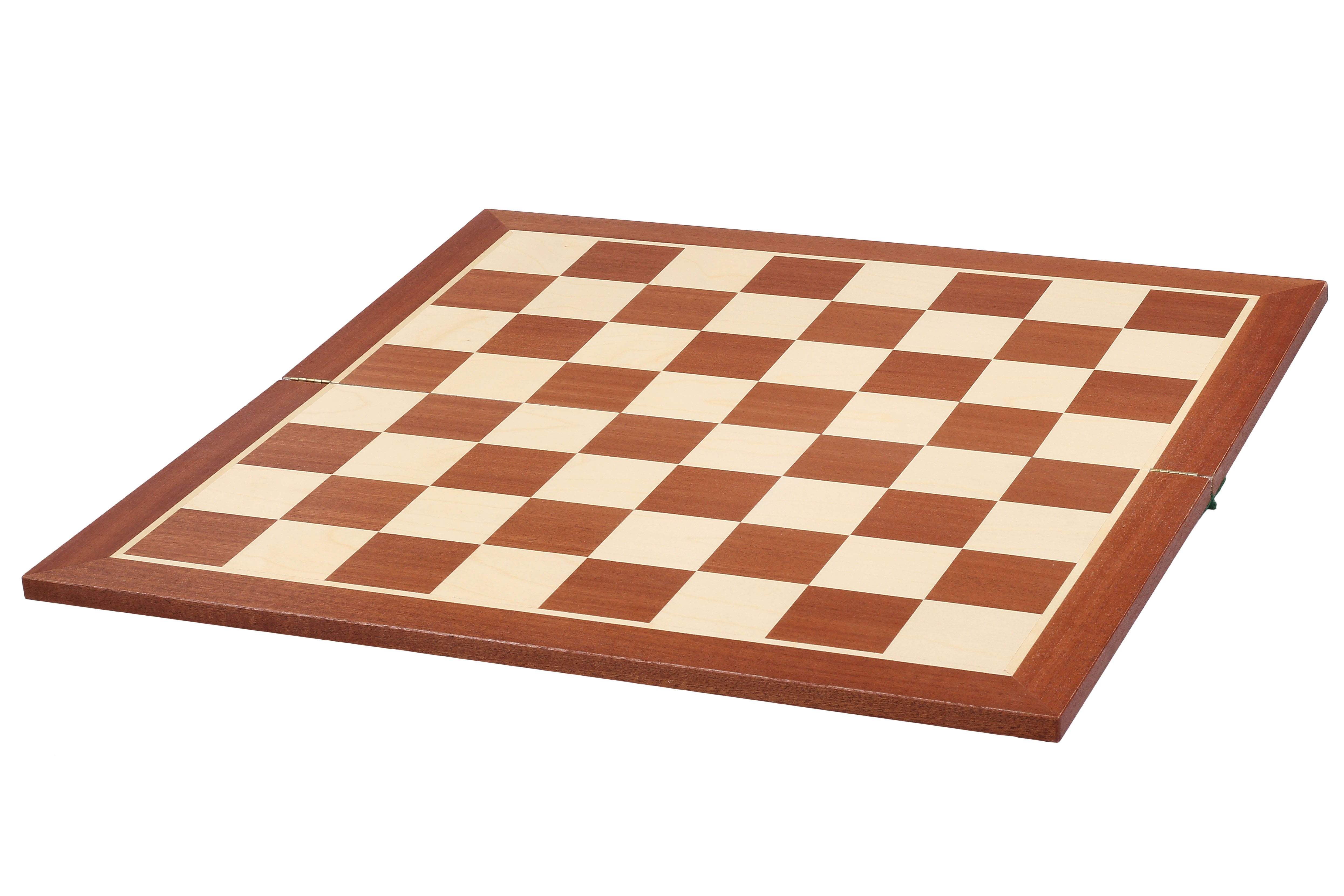 19" Folding Wooden Chess Board - Sycamore & Mahogany - Board - Chess-House