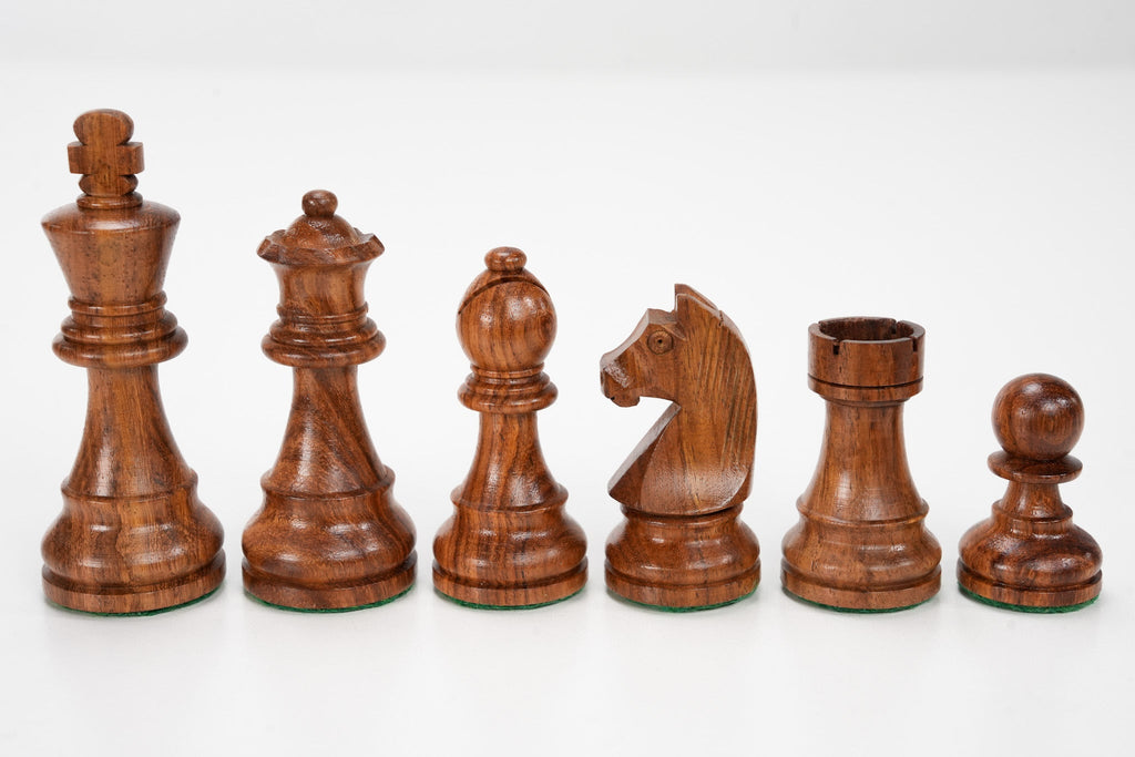 The Bridle Study Analysis Chess Pieces in Sheesham and Boxwood 