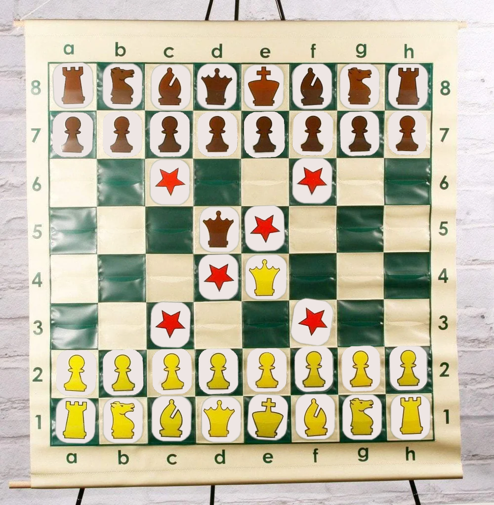 36" Roll-up Vinyl Demo Board With Pieces - Chess Set - Chess-House