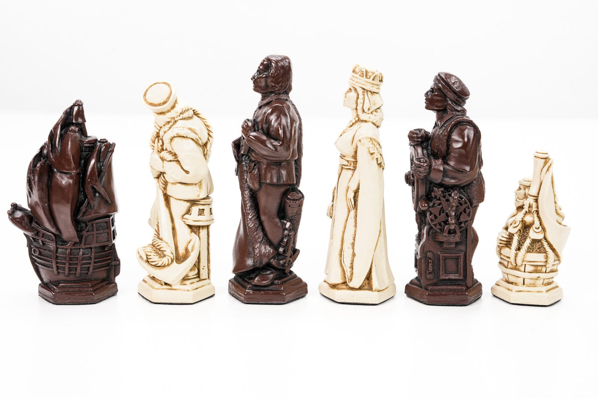 Christopher Columbus Chess Pieces by Berkeley - Russet Brown