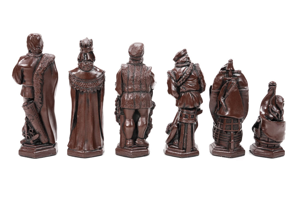 Christopher Columbus Chess Pieces by Berkeley - Russet Brown