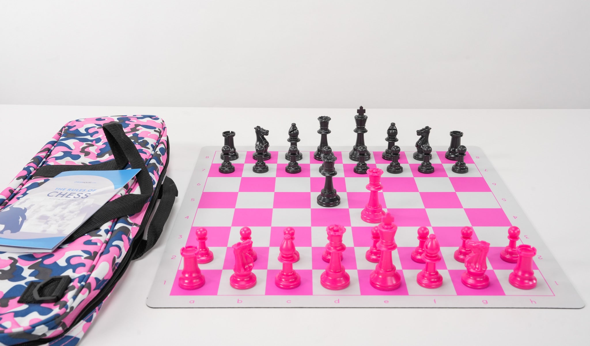 Chess set, chess game, online 16 3D pieces, game, chess, toy, pink