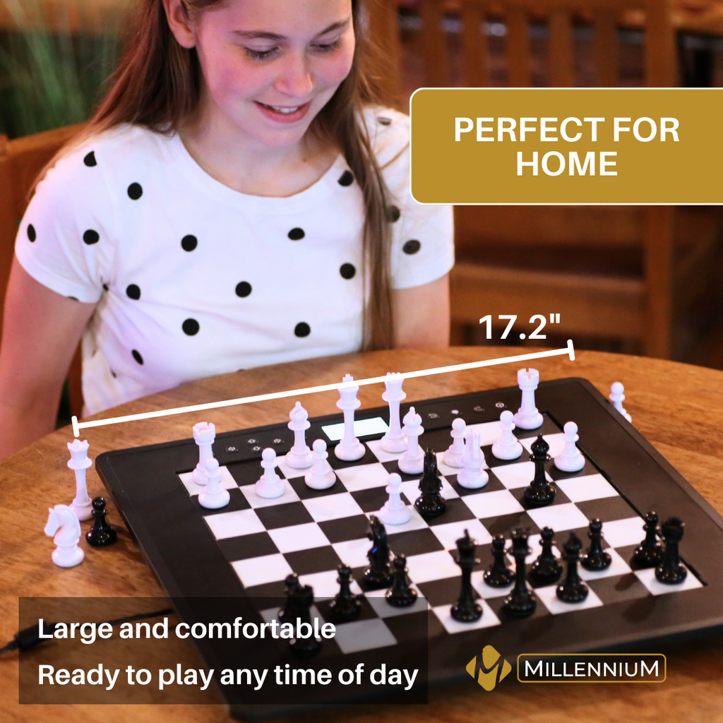 MILLENNIUM eONE M841 Electronic Chess Board for Online Playing on