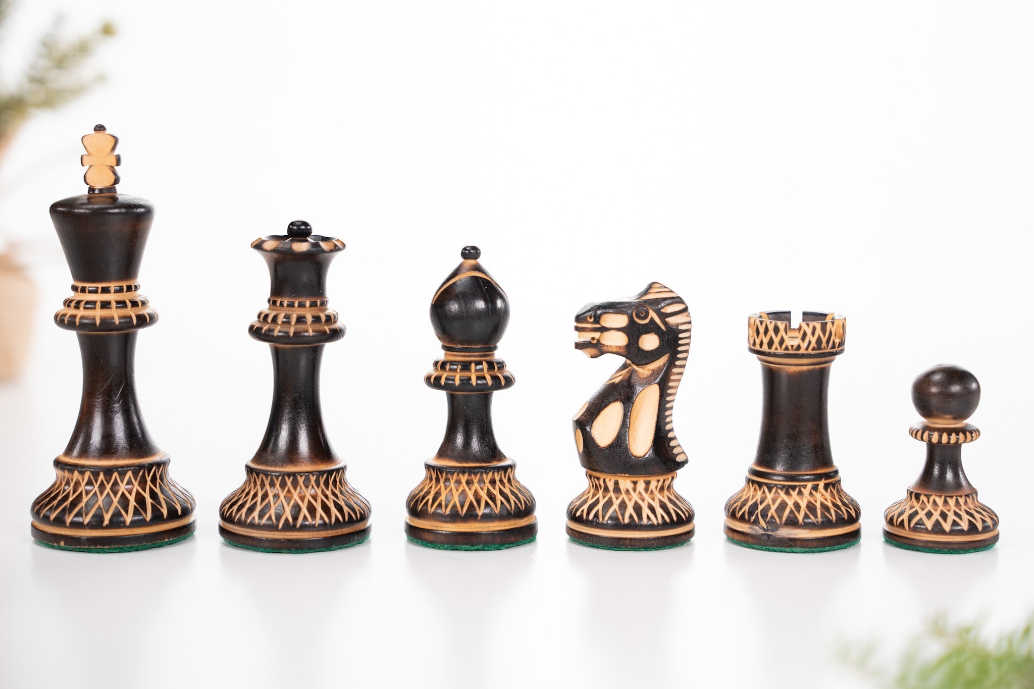 SINGLE REPLACEMENT PIECES: 4" Burnt Grandmaster Chess Pieces - Parts - Chess-House