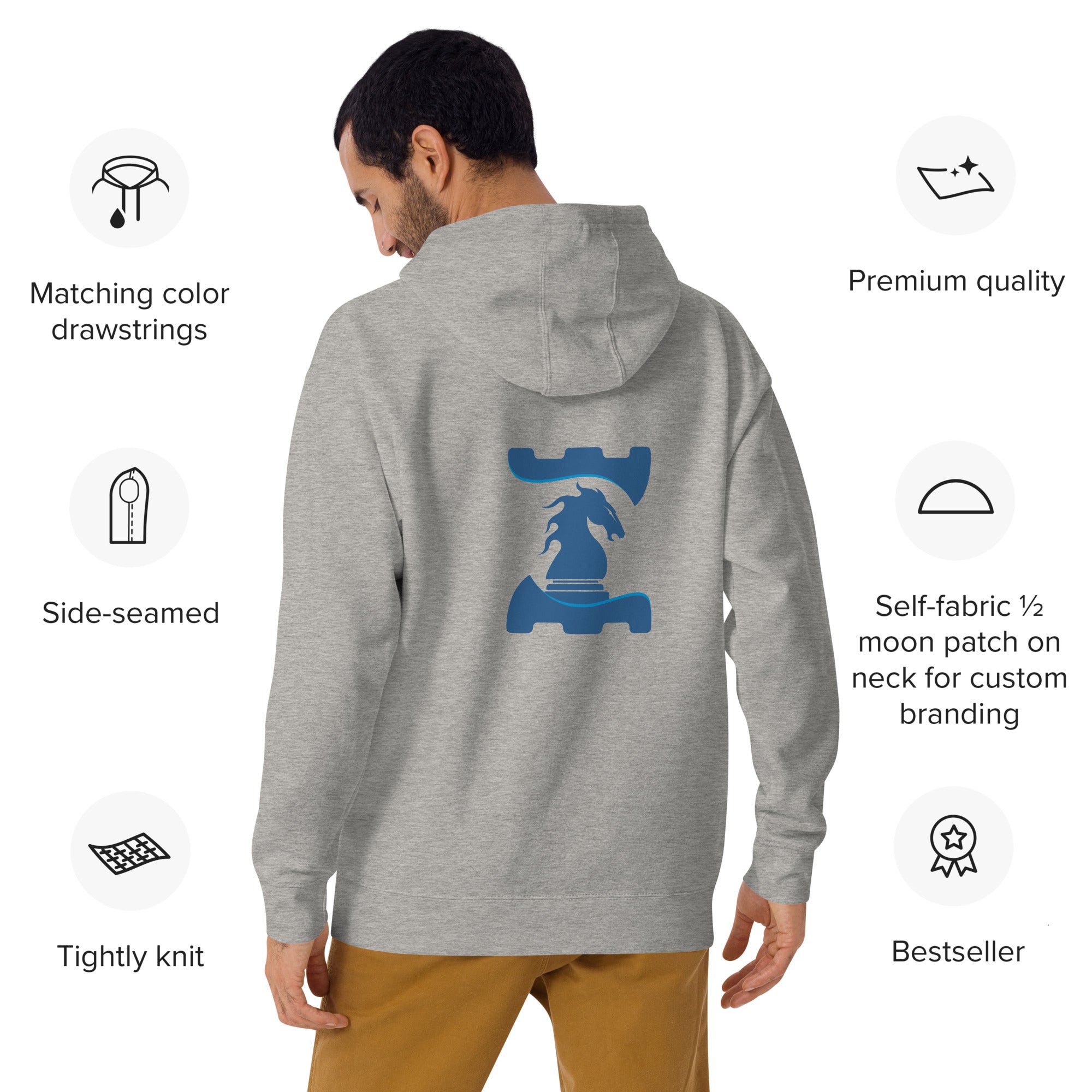 Unisex Hoodie - Chess House Logo - - Chess-House