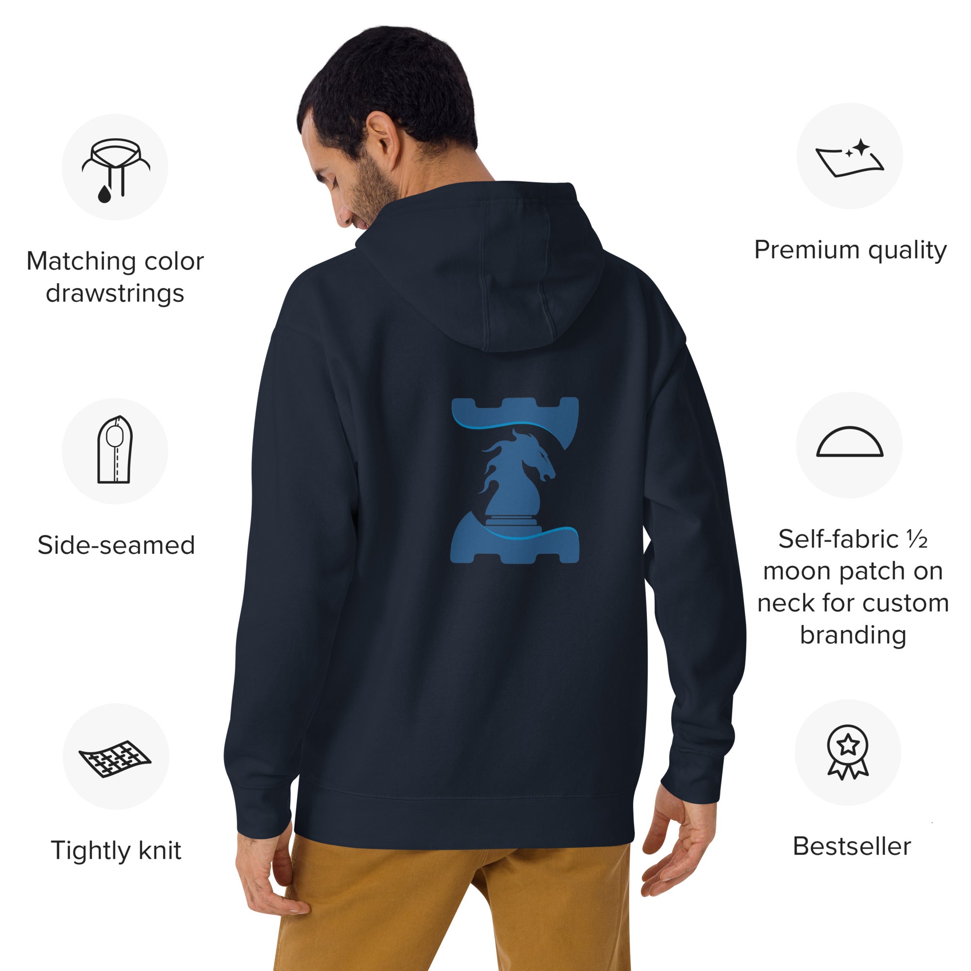 Unisex Hoodie - Chess House Logo - - Chess-House