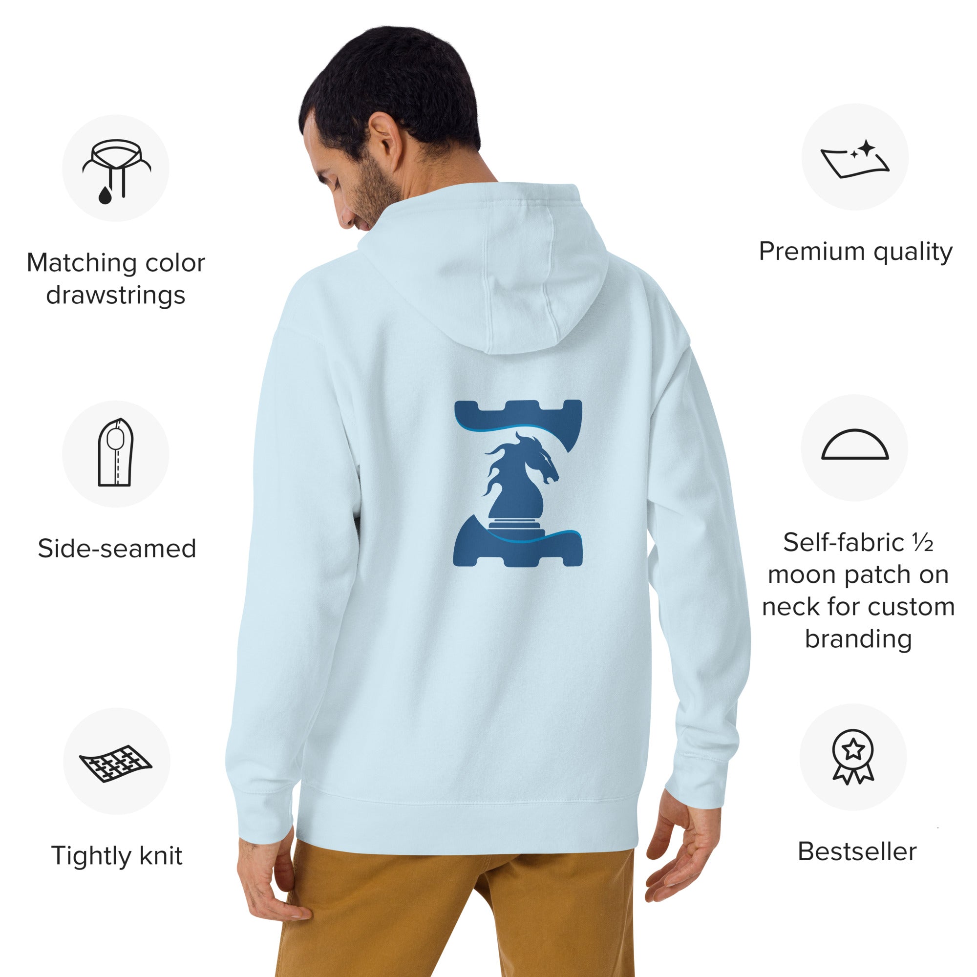 Unisex Hoodie - Chess House Logo - - Chess-House