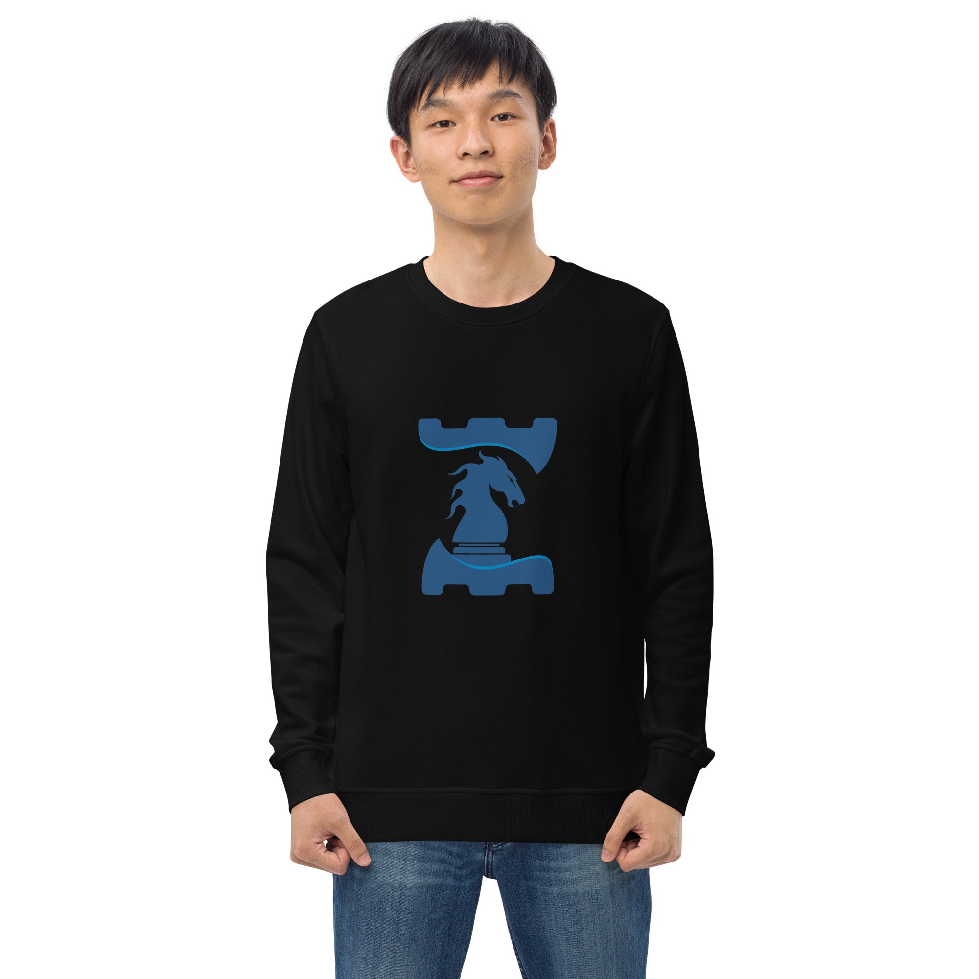 Unisex organic sweatshirt - Chess House Logo - - Chess-House