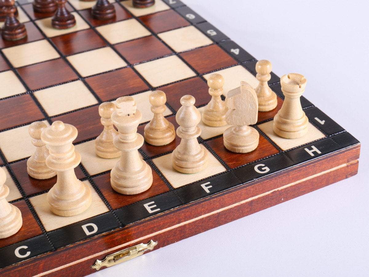 Large and fine travelling wooden chess sale sets