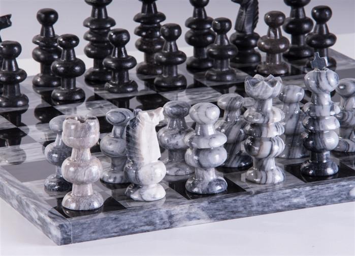 SINGLE REPLACEMENT PIECES: Geometric Style Chessmen on Black and White –  Chess House