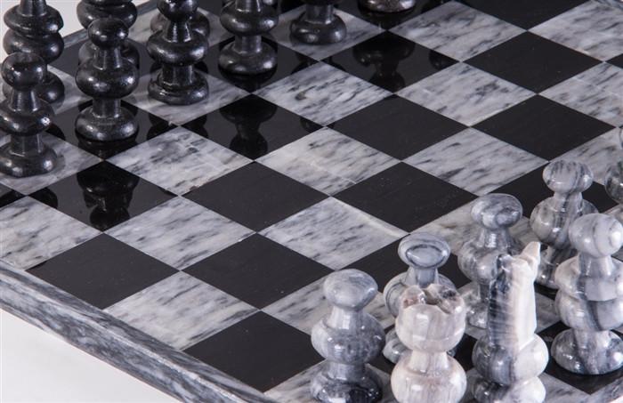 SINGLE REPLACEMENT PIECES: Geometric Style Chessmen on Black and White –  Chess House