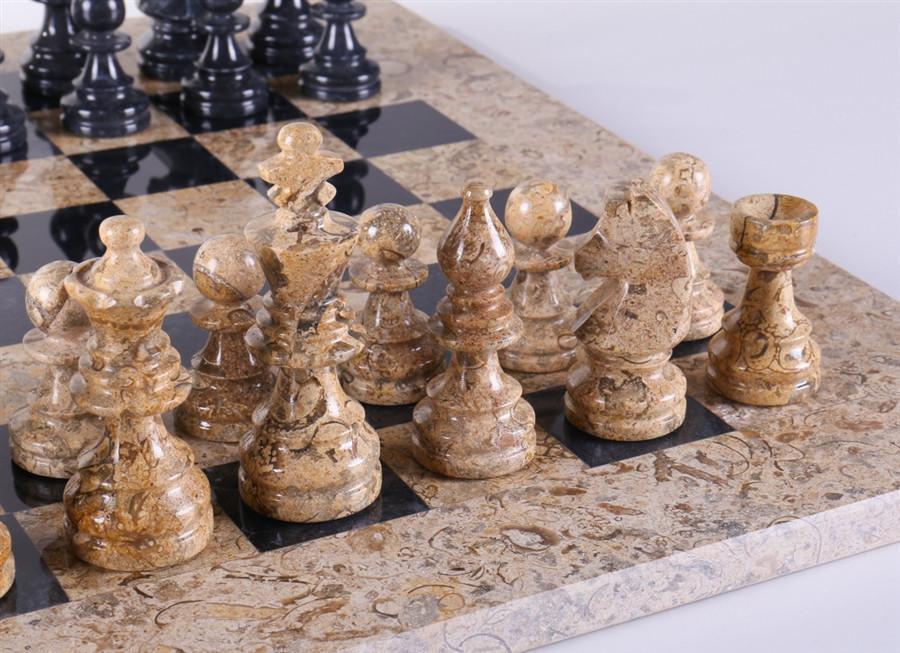 Alexander the Great - Ebony Chess Pieces