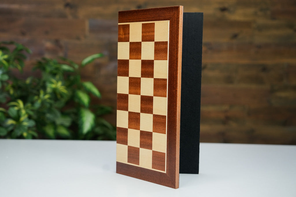 Folding Chess Board Tournament No.6 Sycamore Mahogany 54cm / 