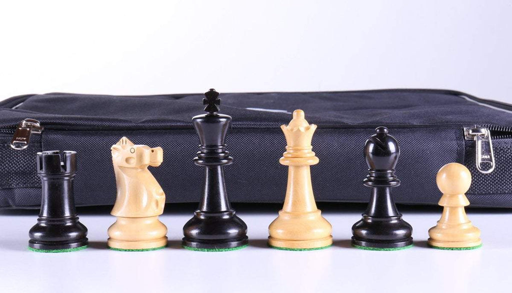 The Arabian - Triple Weighted Ebony Chess Pieces