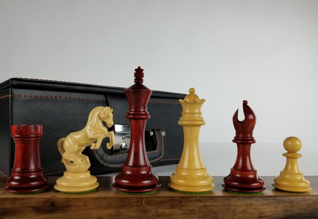 ArchBishop & Chancellor, Paker Bridle Series Chess Pieces , Boxwood &  Padauk , Capablanca chess game , 4.25 KIng