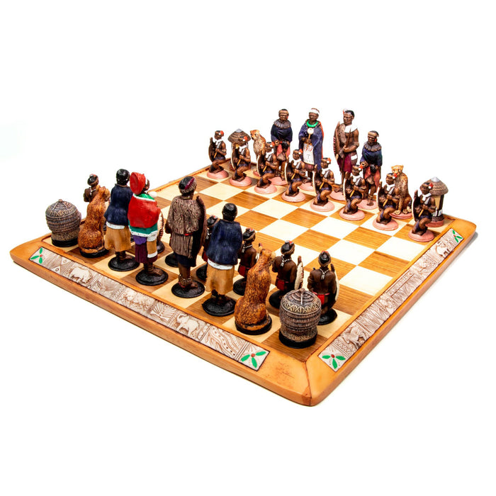 African Chess Set - Zulu / Ndebele (Large)