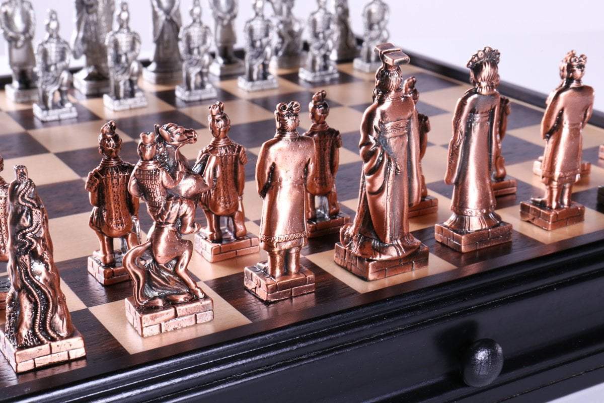 Pewter chinese chess online set