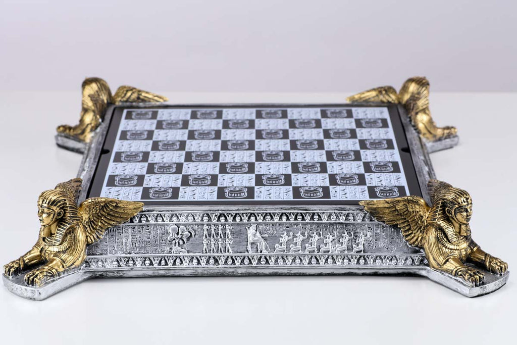 Gold and Silver Egyptian Chess Set – Chess House