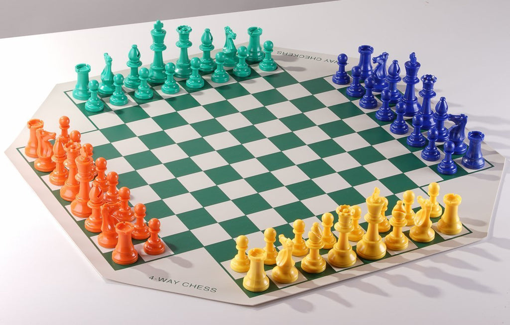  WE Games Four Player Chess Set, Chess Board for Team