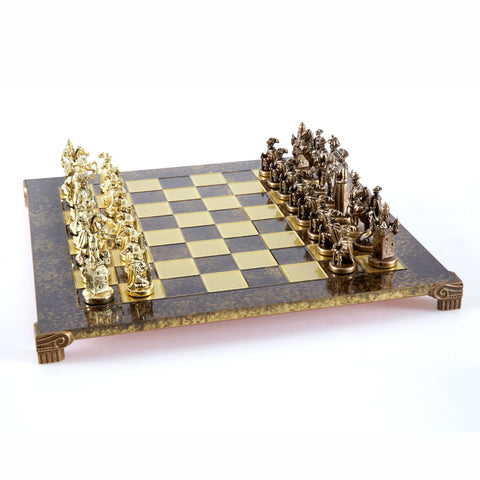 The Manopoulos Medieval Knights Luxury Chess Set with Wooden Case