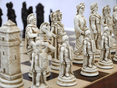 Roman Chess Pieces by Berkeley - Russet Brown – Chess House