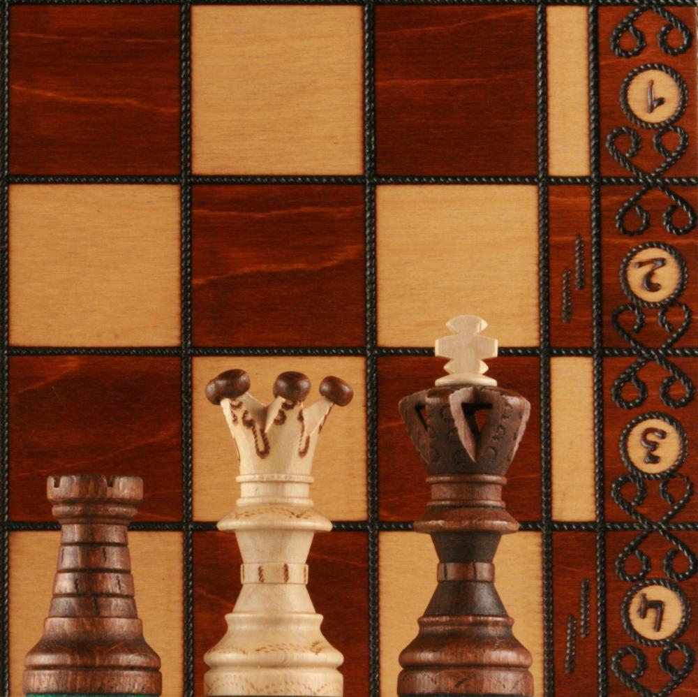 ROYAL GAMBIT Incrusted Large Wooden Chess Set 50cm / 20in Luxury Chess Board