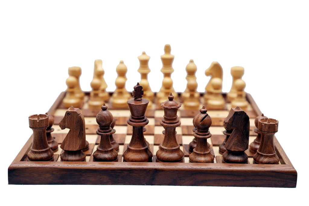 Browse Free HD Images of Wooden Chess Set In Partial Window Light