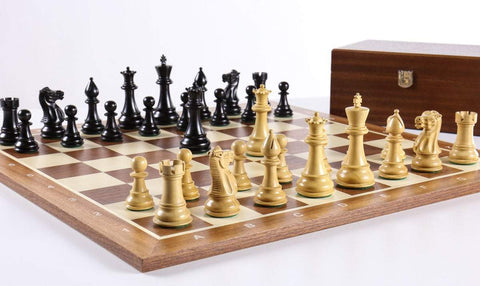 Grand English Style Chess Set with Storage Drawers – Pieces are Tournament  Sized and Hand Carved with Camphor Wood Board 19 in.