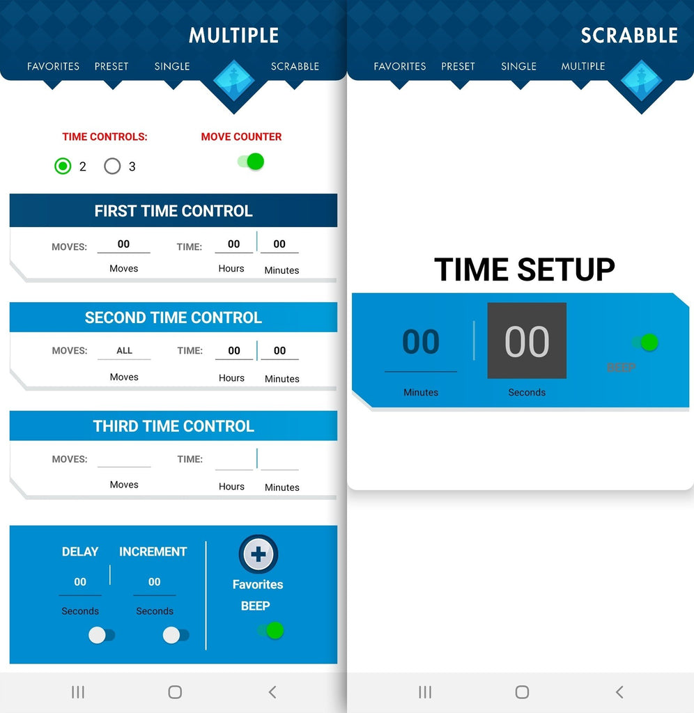 Tap N Set Digital Chess Clock